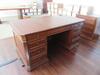 HOOKER WOOD DESK WITH CREDENZA, (2) LATERAL FILING CABINETS, AND (1) 96" X 42" CONFERENCE TABLE - 3