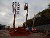 Allight SS15K-12 Fork Attachable Skid- Mounted Diesel Engine Driven 15,000 Watt Hydraulic Telescopic Lighting Tower, 12M Extendable Height, rotate and tilt, with 15 Philips Model HNF 901 narrow floodlights, FG Wilson 25kVA generator Model P33-2 and Perki - 21