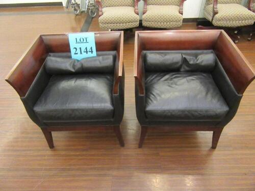 (2) NIEDERMAIER LEATHER CHAIRS