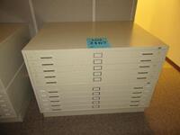 (2) SAFCO 5 DRAWER FLAT FILE WITH BASE 53.5" X 41.5" X 16.5"