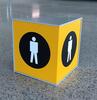 Illuminated Men’s Toilet Triangular Sign