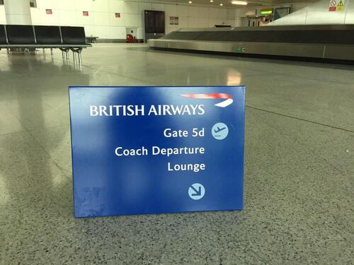 British Airways Information Sign