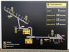 Aluminium metal sign, showing gate time planner map. - 2