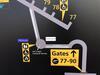 Aluminium metal sign, showing gate time planner map. - 3