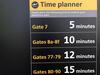 Aluminium metal sign, showing gate time planner map. - 4