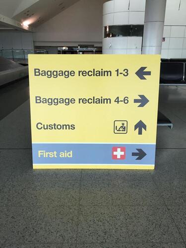 Fibre/Foam Reclaim Baggage Sign