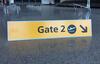 Terminal 'Gate 2' Direction Sign