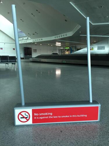 No Smoking Ceiling Signage