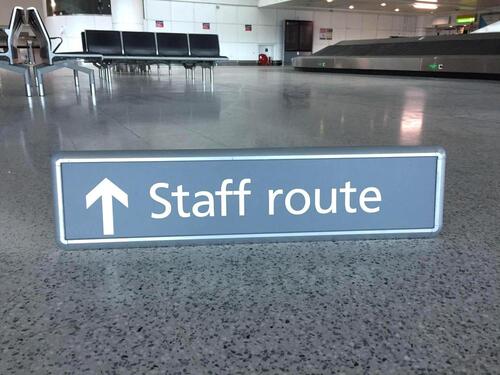 Staff route' Sign