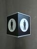 Rare Black Illuminated Men's Toilet Sign - 5