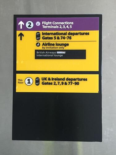 Terminal Floor Information Sign