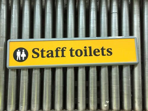 Staff Toilets' Sign