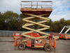 JLG 4394RT Diesel Engined self Propelled Scissor lift Access Platform, max platform load 1499lbs/680Kg, max platform height 43ft/ 13110mm, extenable platform retracted 3810mm x 2180mm, overall dimensions 3860mm 2387mm x 1600mm. Year: 2007, S/N: 200170112