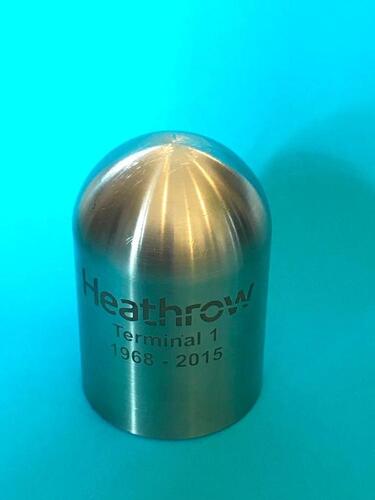 LIMITED EDITION HEATHROW PAPERWEIGHT. (LARGE) 12 of 50