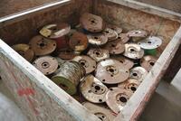 CRATE MISC PARTIAL SPOOLS OF ELECTRICAL WIRE