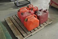 PALLET OF MISC. GAS TANKS