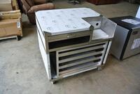 STAINLESS STEEL PREP TABLE C/W WHEELS