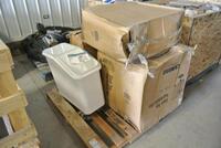 PALLET OF 4 SLANT TOP INGREDIENT BINS - 21 GAL