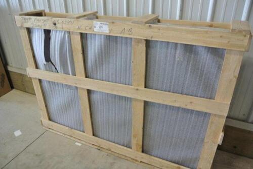 CRATE OF 3 BROWN METAL PANELS