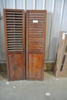 2 WOOD CLOSET DOORS