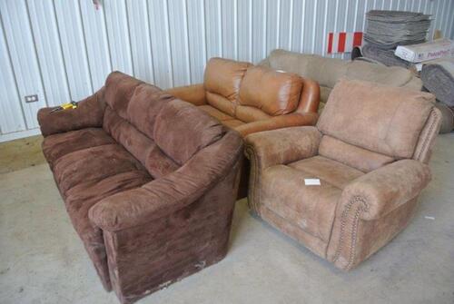 2 COUCHES, 1 LOVE SEAT, 1 CHAIR