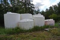 LOT OF 6 ASSORTED WHITE TANKS