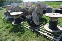 LOT OF SPOOLS WITH PARTIAL AMOUNTS OF CABLE