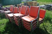 LOT OF ORANGE CHAIRS