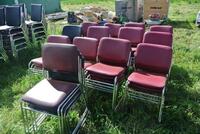 LOT OF RED CHAIRS