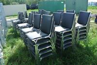 LOT OF BLACK STACKING CHAIRS