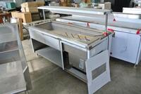 MCKINLEY TAYLOR STAINLESS STEEL REFRIGERATED COLD FOOD TABLE, SELF CONTAINED