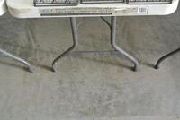 LOT OF 9 6' COMMERCIAL FOLDING TABLES