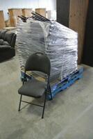 LOT OF FABRIC COVERED CUSHIONED FOLDING CHAIRS
