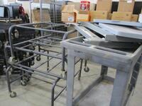 LOT OF ASSORTED METAL AND PLASTIC WHEELED TROLLEYS