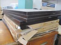 LOT OF 8 ESPRESSO COLOURED WOODEN PANELS