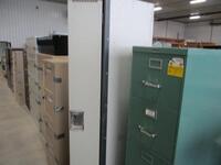 LOT OF 13 STEEL FILING CABINETS AND LOCKER