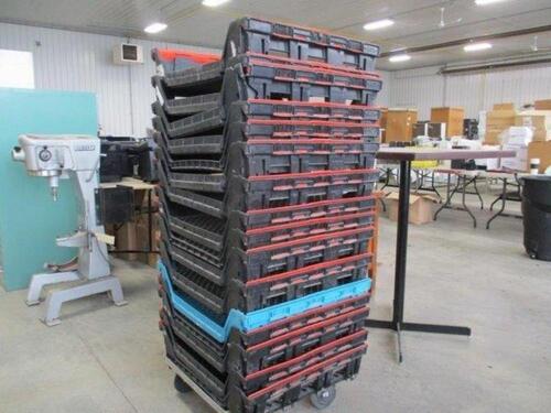 LOT OF 16 STACKING BREAD TRAYS