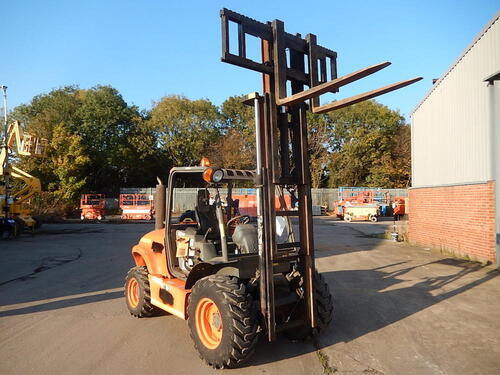 AUSA C300HX4 3000 Kg Diesel Engined 4-Wheel Drive Rough Terrain Fork Lift Truck. With Triplex Mast, With Side Shift, Engine Kubota U3300-6W1240. CE MARK EVIDENT. Year: 2007, S/N: 57156502, Hours: 1619