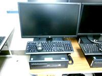 LOT OF 2, HP ELITEDESK 800G1 SFF CORE i7 VPRO 500 HD, 8GB RAM, 24'' DISPLAY KEYBOARD,MOUSE (NO OPERATION SYSTEM)