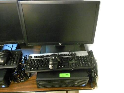 LOT OF 2, HP ELITEDESK 800G1 SFF CORE i5 VPRO 1.0TB HD, 8GB RAM, 22'' DISPLAY KEYBOARD,MOUSE (NO OPERATION SYSTEM)