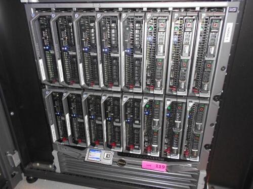 1 x M1000E CHASSIS W/ : 2 X Brocade M6505 16GPBS FIBER CHANNEL MODULES : 2 X MXL 10/40GbE MODULES : 6 X 2700 W POWER SUPPLIES : 9 X HIGH POWER COOLING FANS : 2 X CHASSIS CONTROL MODULES (CMC'S) EACH M1000E CHASSIS HAS : 10 X M620 BLADE SERVERS - EACH W/ :