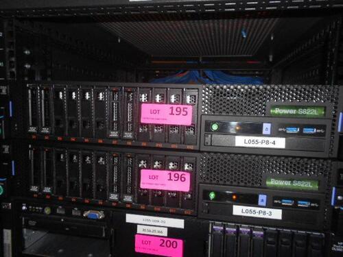 IBM Power 8: Model 8247-22L, CPU 16x4.1Ghz cores, 256GB RAM, 4x146GB HDD'S