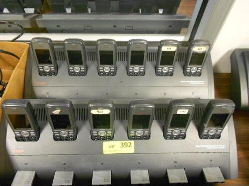 LOT OF 12 CISCO 7925G WIRELESS IP PHONES WITH MULTI CHARGER