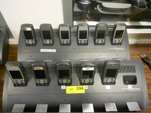 LOT OF 12 CISCO 7925G WIRELESS IP PHONES WITH MULTI CHARGER
