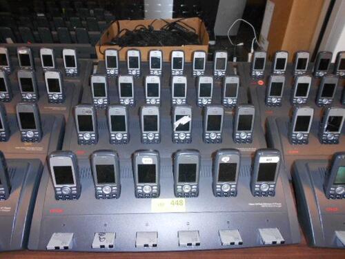 LOT OF 24 CISCO 7925G WIRELESS IP PHONES WITH MULTI CHARGER