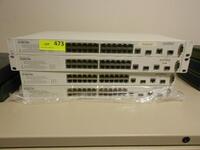 LOT OF 4 SYMBOL ES3000PWR ETHERNET SWITCH