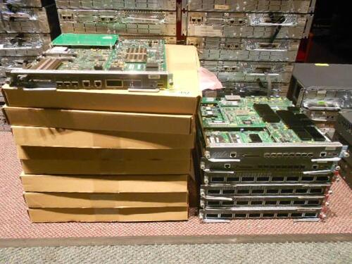 LOT OF 14 ASST'D CISCO SWITCH MODULE , WS-SUP32-GE-3B / WS-X6708-10GE / US-SUP 2T-10G