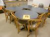 4 36'' ROUND TABLES W/ 12 CHAIRS