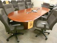 10' CONFERENCE TABLE W/ 8 CHAIRS