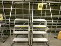 2 ALUMINUM 4' SAFETY LADERS